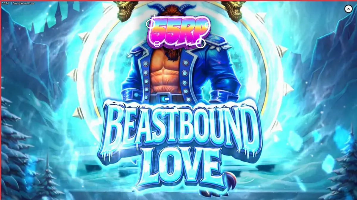 Tampilan visual slot Beastbound Love dengan tema fantasi gotik dan gulungan unik.